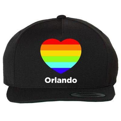 Orlando Love Rainbow Heart Wool Snapback Cap