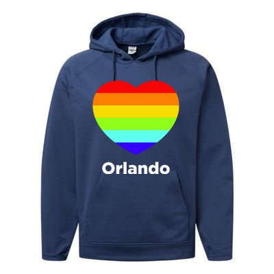 Orlando Love Rainbow Heart Performance Fleece Hoodie