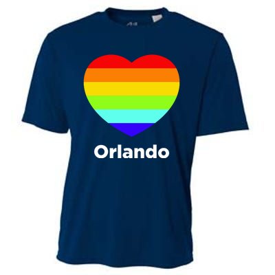 Orlando Love Rainbow Heart Cooling Performance Crew T-Shirt