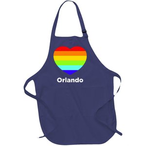 Orlando Love Rainbow Heart Full-Length Apron With Pockets