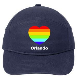 Orlando Love Rainbow Heart 7-Panel Snapback Hat