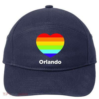 Orlando Love Rainbow Heart 7-Panel Snapback Hat