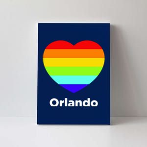 Orlando Love Rainbow Heart Canvas