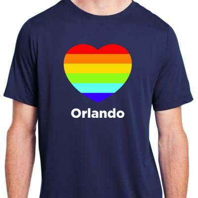 Orlando Love Rainbow Heart Adult ChromaSoft Performance T-Shirt