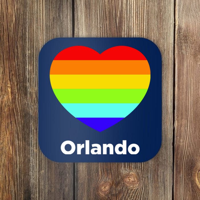 Orlando Love Rainbow Heart Coaster