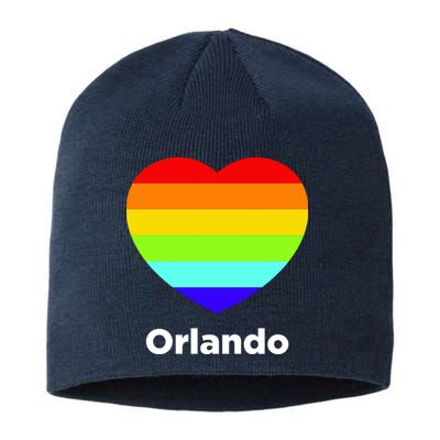 Orlando Love Rainbow Heart Sustainable Beanie