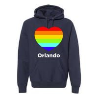 Orlando Love Rainbow Heart Premium Hoodie