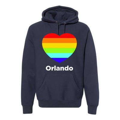 Orlando Love Rainbow Heart Premium Hoodie