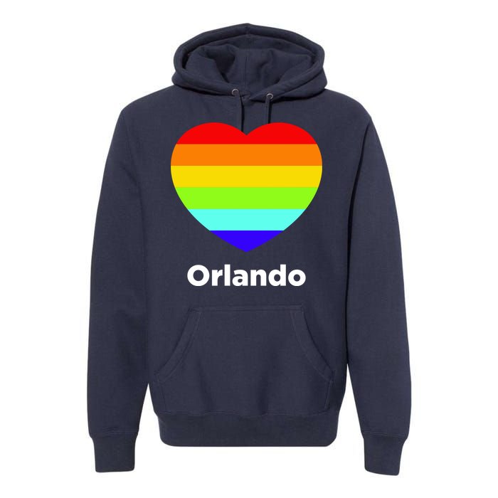 Orlando Love Rainbow Heart Premium Hoodie