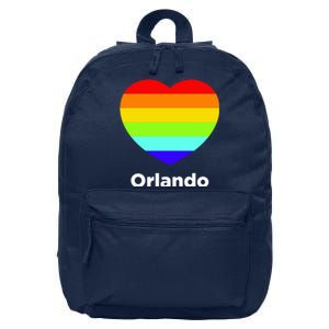 Orlando Love Rainbow Heart 16 in Basic Backpack