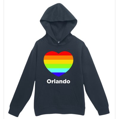 Orlando Love Rainbow Heart Urban Pullover Hoodie