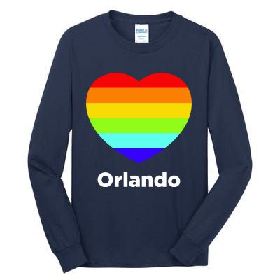 Orlando Love Rainbow Heart Tall Long Sleeve T-Shirt