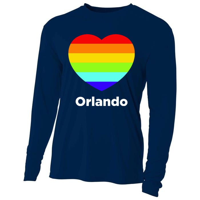 Orlando Love Rainbow Heart Cooling Performance Long Sleeve Crew