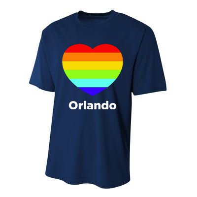 Orlando Love Rainbow Heart Performance Sprint T-Shirt