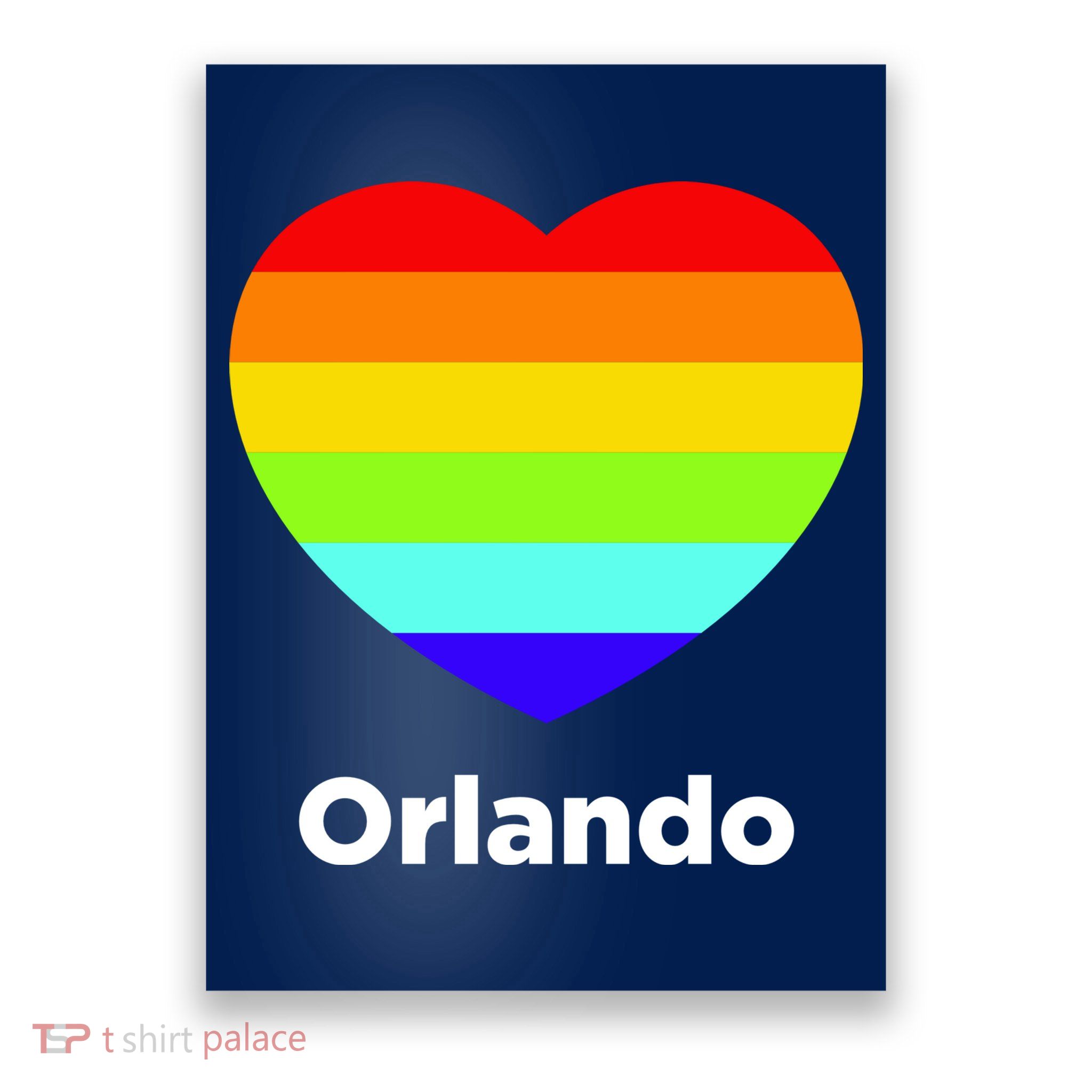 Orlando Love Rainbow Heart Poster