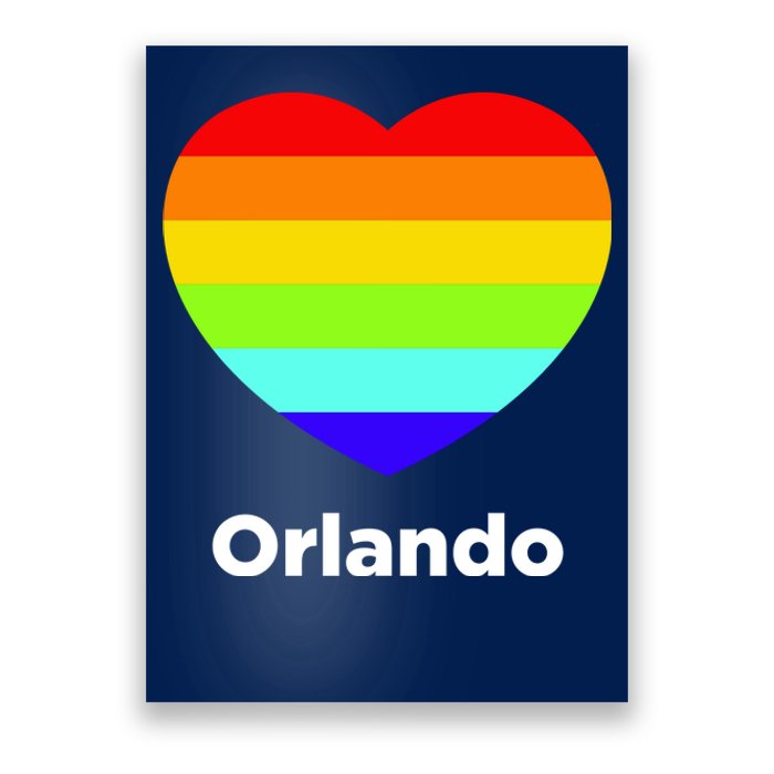 Orlando Love Rainbow Heart Poster