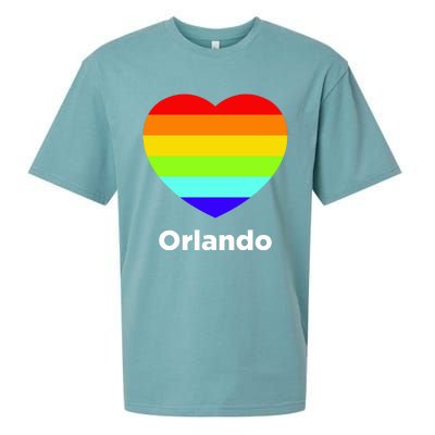 Orlando Love Rainbow Heart Sueded Cloud Jersey T-Shirt