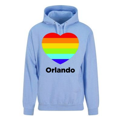 Orlando Love Rainbow Heart Unisex Surf Hoodie