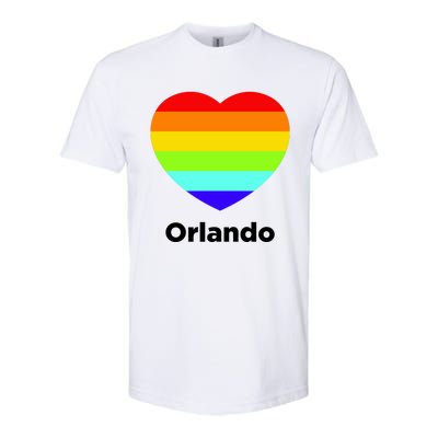 Orlando Love Rainbow Heart Softstyle® CVC T-Shirt