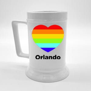 Orlando Love Rainbow Heart Beer Stein