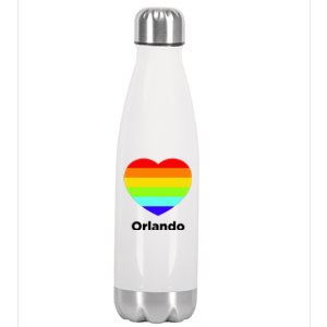 Orlando Love Rainbow Heart Stainless Steel Insulated Water Bottle