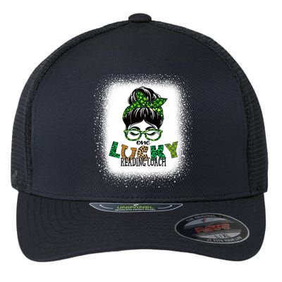 One Lucky Reading Coach Bleached St Patricks Day Gift Flexfit Unipanel Trucker Cap