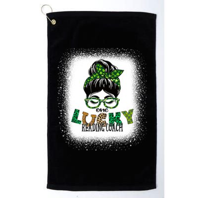 One Lucky Reading Coach Bleached St Patricks Day Gift Platinum Collection Golf Towel