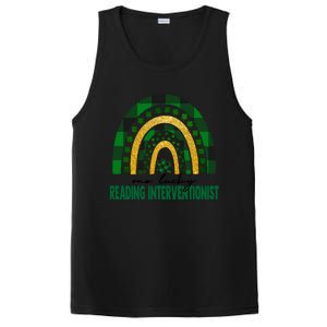 One Lucky Reading Interventionist Rainbow St Patricks Day Great Gift PosiCharge Competitor Tank