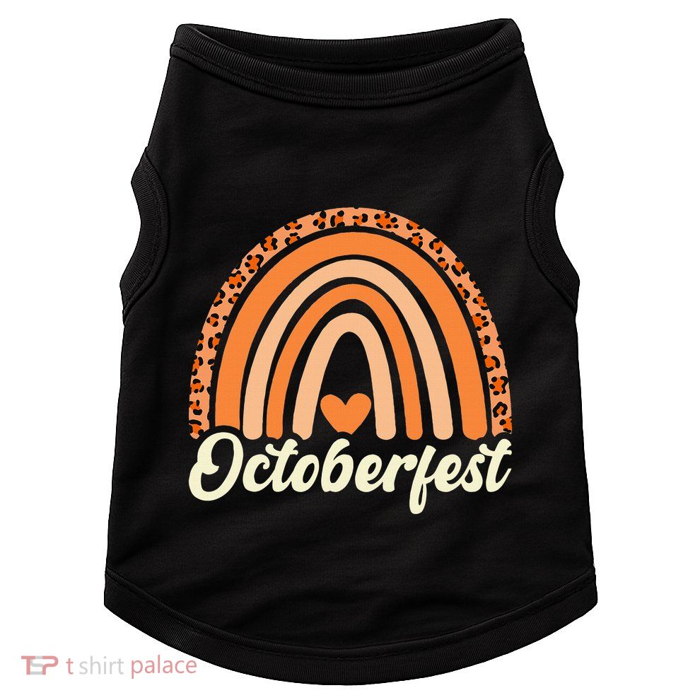 Octoberfest Leopard Rainbow Funny German Bavarian Costume Doggie Tank