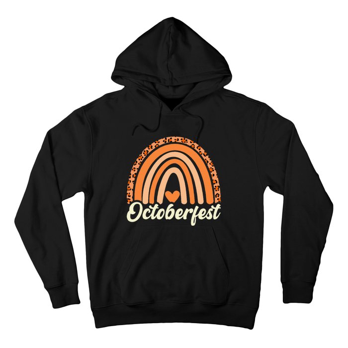 Octoberfest Leopard Rainbow Funny German Bavarian Costume Hoodie