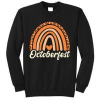 Octoberfest Leopard Rainbow Funny German Bavarian Costume Sweatshirt