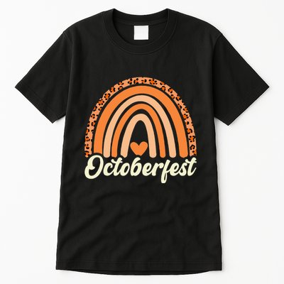 Octoberfest Leopard Rainbow Funny German Bavarian Costume Tall T-Shirt