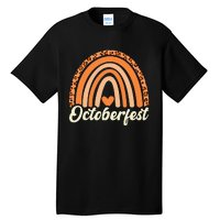 Octoberfest Leopard Rainbow Funny German Bavarian Costume Tall T-Shirt