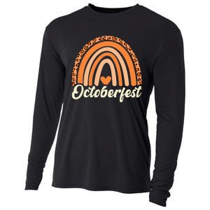 Octoberfest Leopard Rainbow Funny German Bavarian Costume Cooling Performance Long Sleeve Crew