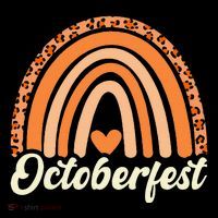 Octoberfest Leopard Rainbow Funny German Bavarian Costume Women's V-Neck T-Shirt