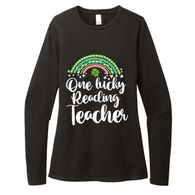 One Lucky Reading Teacher Rainbow St Patrick’s Day Gift Womens CVC Long Sleeve Shirt