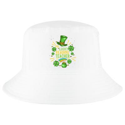 One Lucky Reading Teacher Shamrock St Patrick's Day Great Gift Cool Comfort Performance Bucket Hat