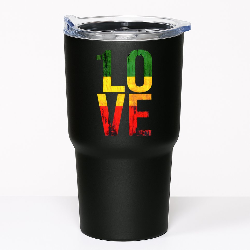 One Love Reggae Love Retro Reggae Casual Tumbler