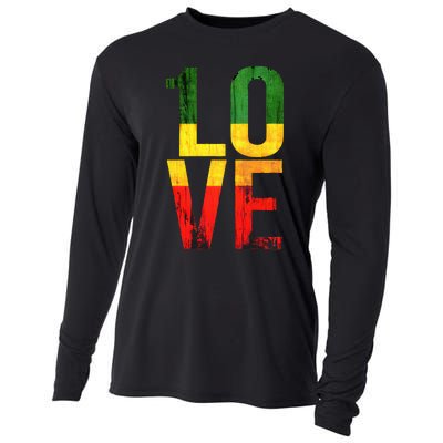 One Love Reggae Love Retro Reggae Casual Cooling Performance Long Sleeve Crew