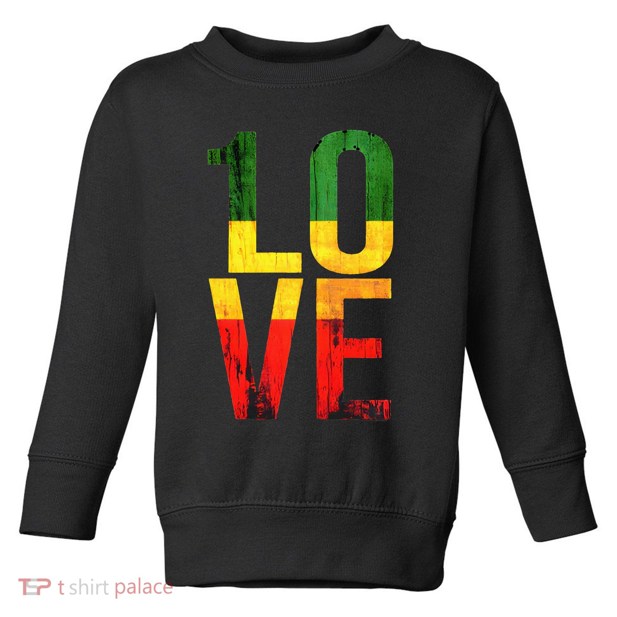 One Love Reggae Love Retro Reggae Casual Toddler Sweatshirt
