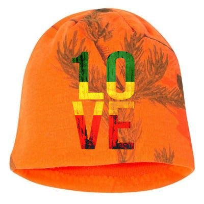 One Love Reggae Love Retro Reggae Casual Kati - Camo Knit Beanie