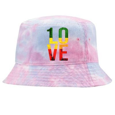 One Love Reggae Love Retro Reggae Casual Tie-Dyed Bucket Hat