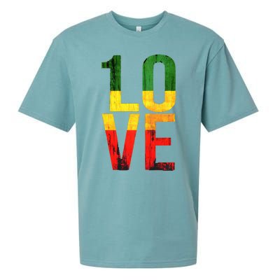 One Love Reggae Love Retro Reggae Casual Sueded Cloud Jersey T-Shirt