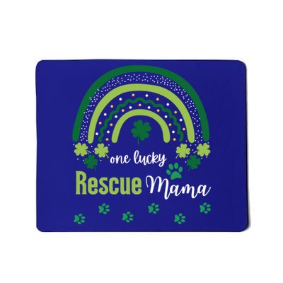 One Lucky Rescue Dog Mom Fur Mama St Patrick's Day Irish Gift Mousepad