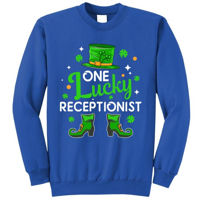 One Lucky Receptionist St Patricks Day Leprechaun Gift Sweatshirt