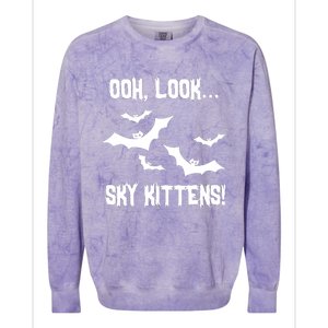 Oh Look Sky Kittens Bat Halloween Bats Colorblast Crewneck Sweatshirt