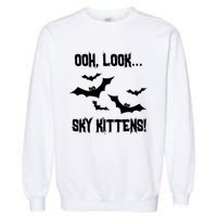 Oh Look Sky Kittens Bat Halloween Bats Garment-Dyed Sweatshirt