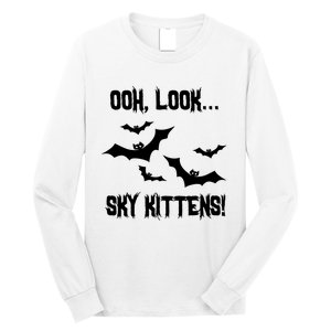 Oh Look Sky Kittens Bat Halloween Bats Long Sleeve Shirt