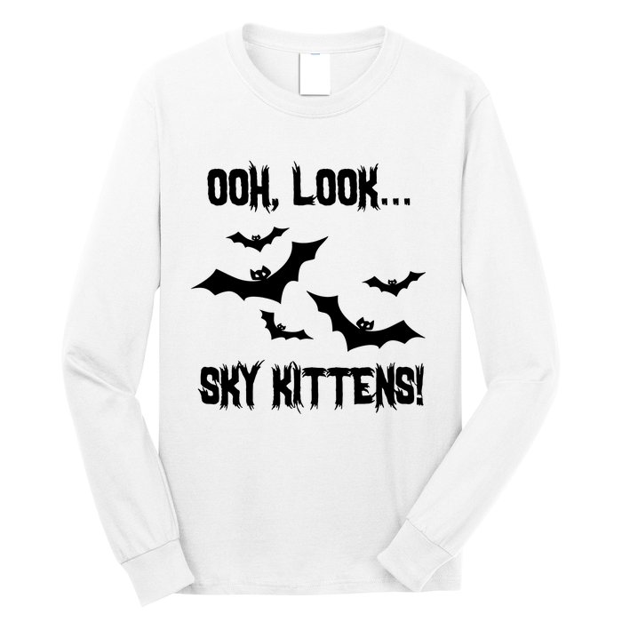 Oh Look Sky Kittens Bat Halloween Bats Long Sleeve Shirt