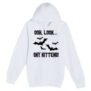 Oh Look Sky Kittens Bat Halloween Bats Premium Pullover Hoodie